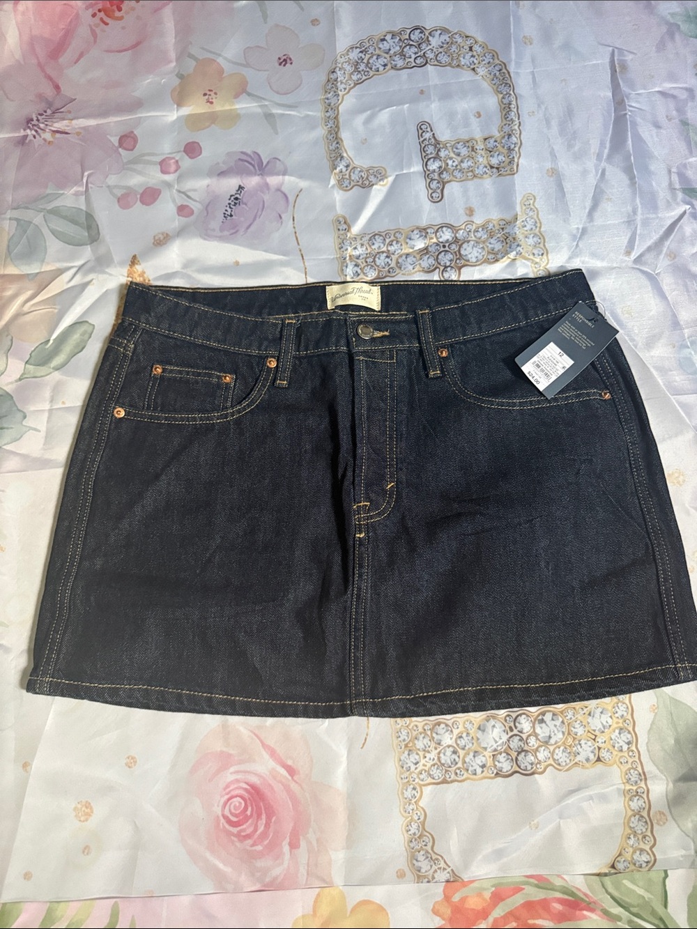 Universal Thread Dark Indigo Denim Mini Skirt